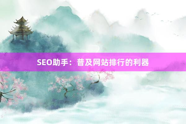 SEO助手：普及网站排行的利器